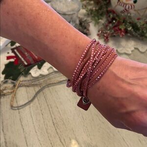 Swarovski Pink Crystal Wrap Bracelet